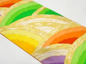 アンティーク　山並模様織り出し袋帯（着用可）